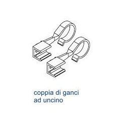 COPPIA DI GANCI AD UNCINO PER CORNICI