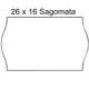 ROTOLI ETICHETTE 26 X 16 SAGOMATE