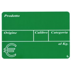 Segnaprezzi PVC Ortofrutta Verde Stampato