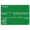 Segnaprezzi PVC Ortofrutta Verde Stampato