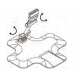 BASE A QUADRIFOGLIO CON CLIP A PRESSIONE