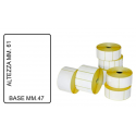 Rotolo da 600 Etichette MM.47 X 61 Foro 40