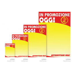 IN PROMOZIONE OGGI DIMENSIONI