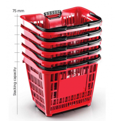 Trolley Spesa 2 Ruote 45 Litri Impilati