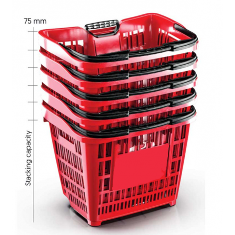 Trolley Spesa 2 Ruote 45 Litri Impilati